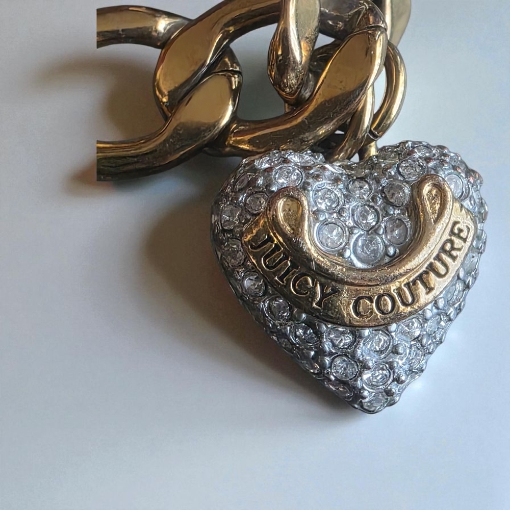 Juicy Couture Pave Heart Charm Bracelet